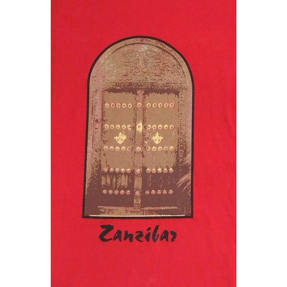 Doors Of Zanzibar Airborne T-shirt Red 2XL New cotton Africa Travel